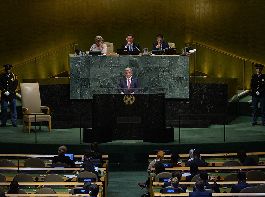 Serzh Sargsyan at the UN General Assembly session