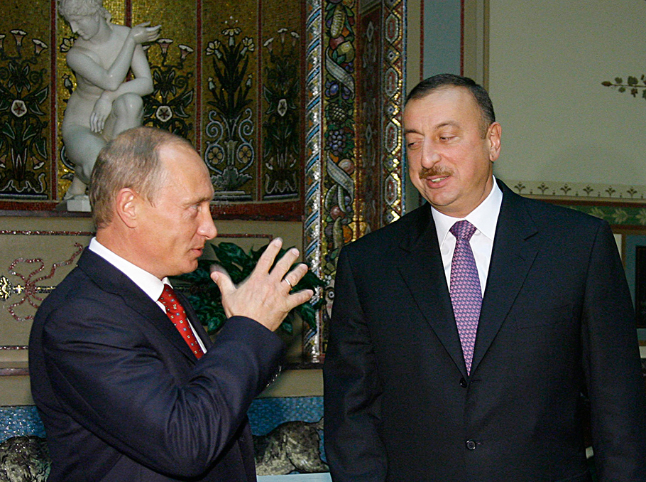 Владимир Путин и Ильхам Алиев 