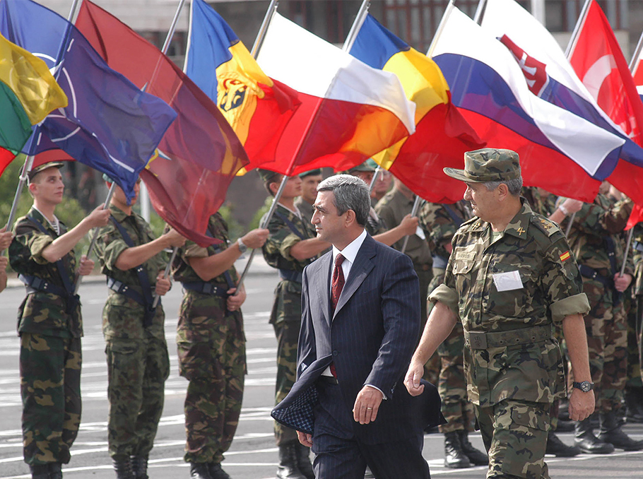 Serzh Sargsyan at the opening of Cooperative Best Effort-2003