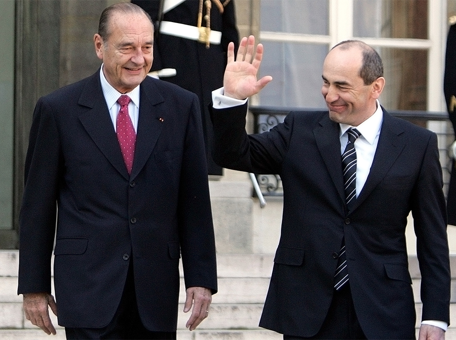 Jacques Chirac and Robert Kocharyan