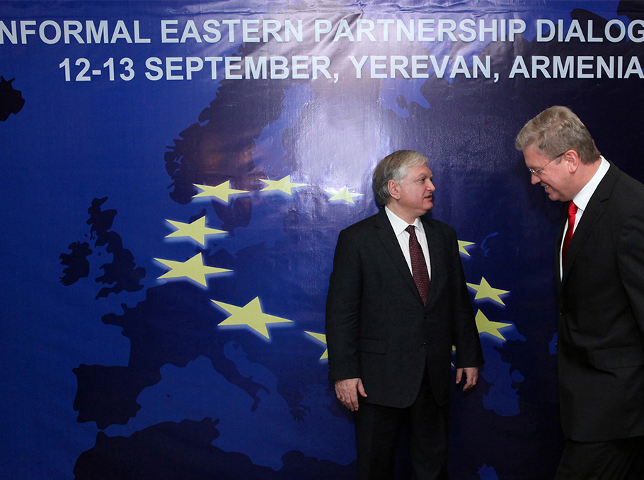 Stefan Fule and Edward Nalbandyan in Yerevan, September 2013