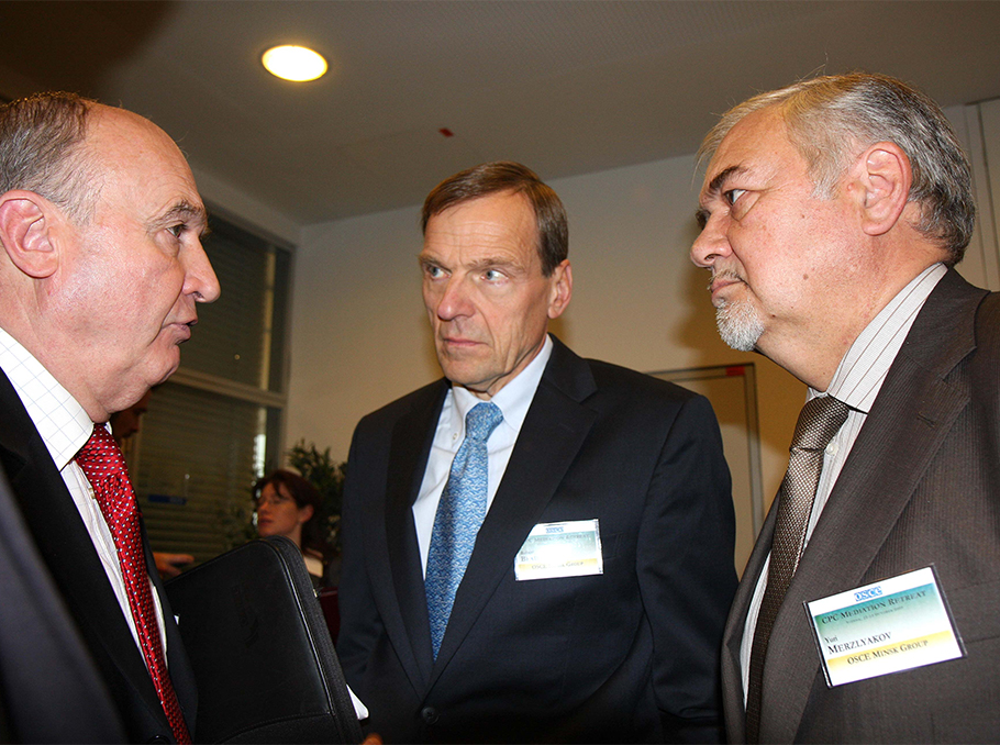 Bernard Fassier with U.S. and Russian Co-Chairs of the OSCE Minsk Group 