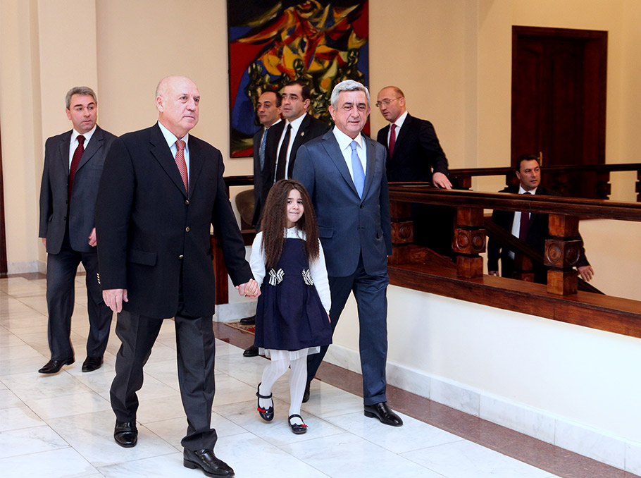 Serzh Sargsyan and Artashes Geghamyan in 2014 Serzh Sargsyan and Artashes Geghamyan in 2014