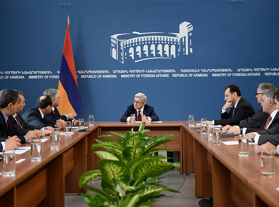 Serzh Sargsyan at Armenian MFA, March 2014 