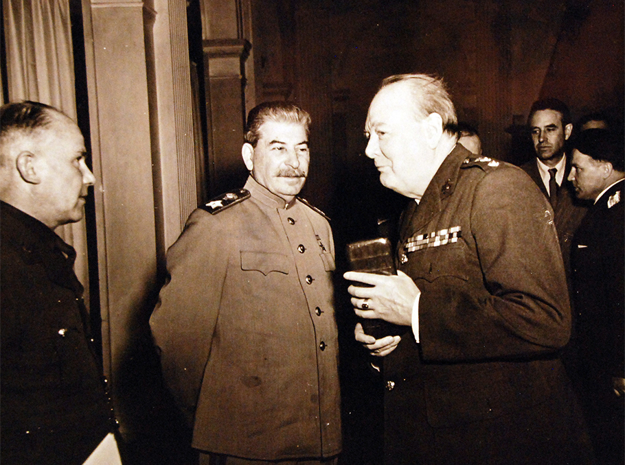 Уинстон Черчилль и Иосиф Сталин