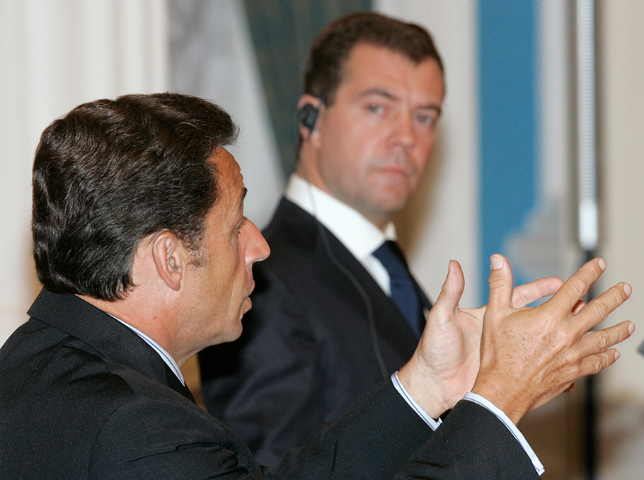 Никола Саркози и Дмитрий Медведев