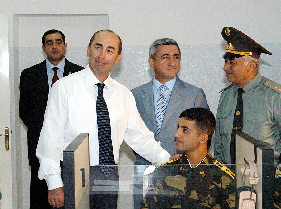 Robert Kocharyan and Serzh Sargsyan on September 1, 2005