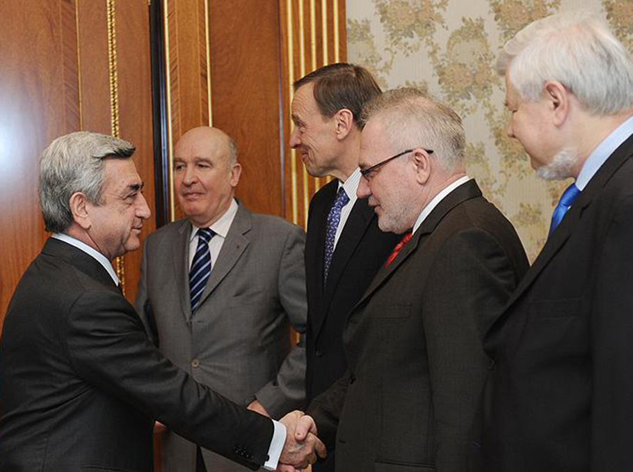 Serzh Sargsyan meets the mediators on March 16, 2011