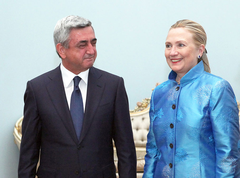 Hillary Clinton and Serzh Sargsyan