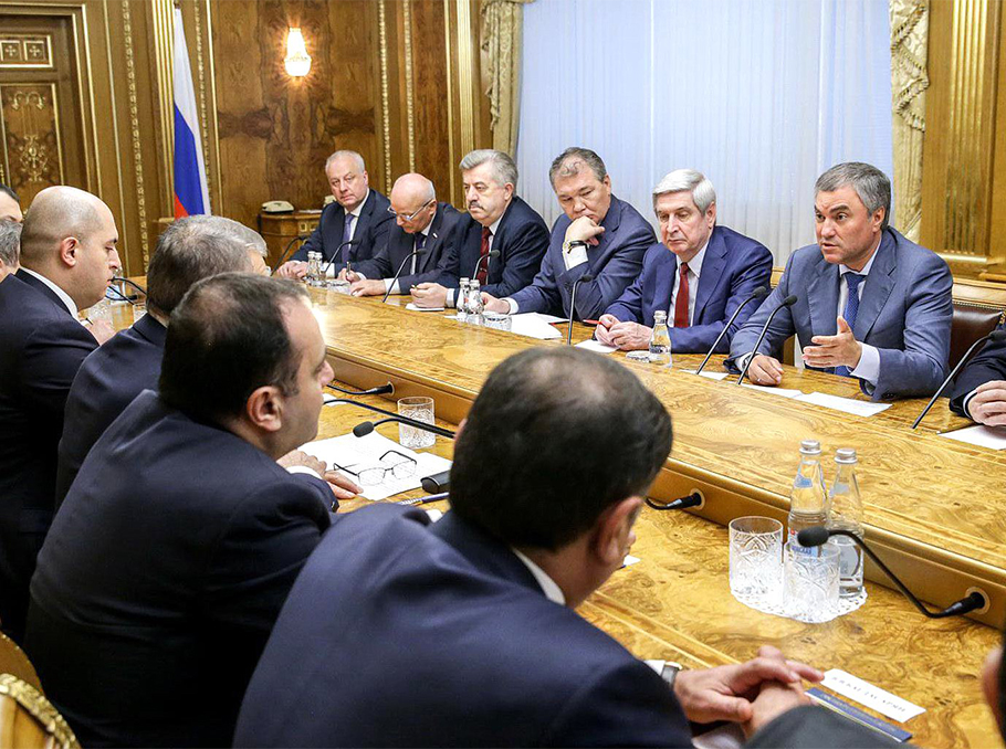 Vyacheslav Volodin meets Armenian delegation on July 17, 2017