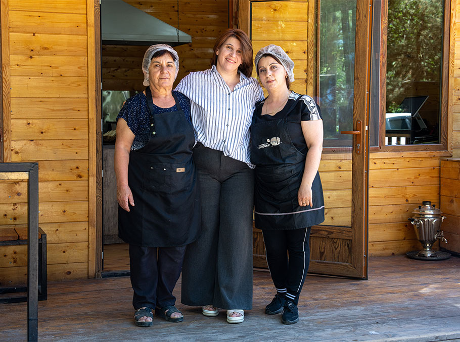 Women employed at “Trichk” and Irina Women employed at “Trichk” and Irina