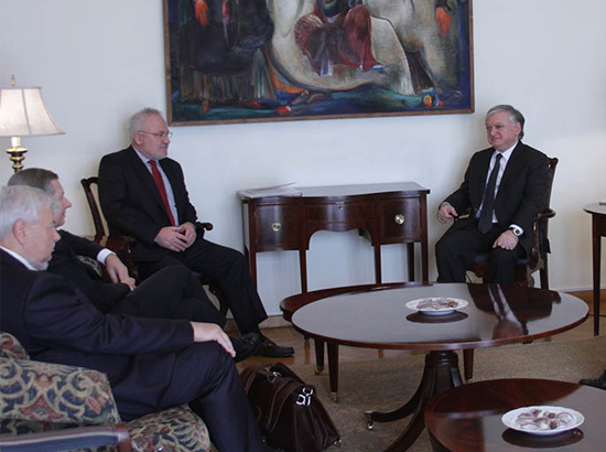 Armenian Foreign Minister Edward Nalbandian with OSCE Minsk Group Co-Chairs