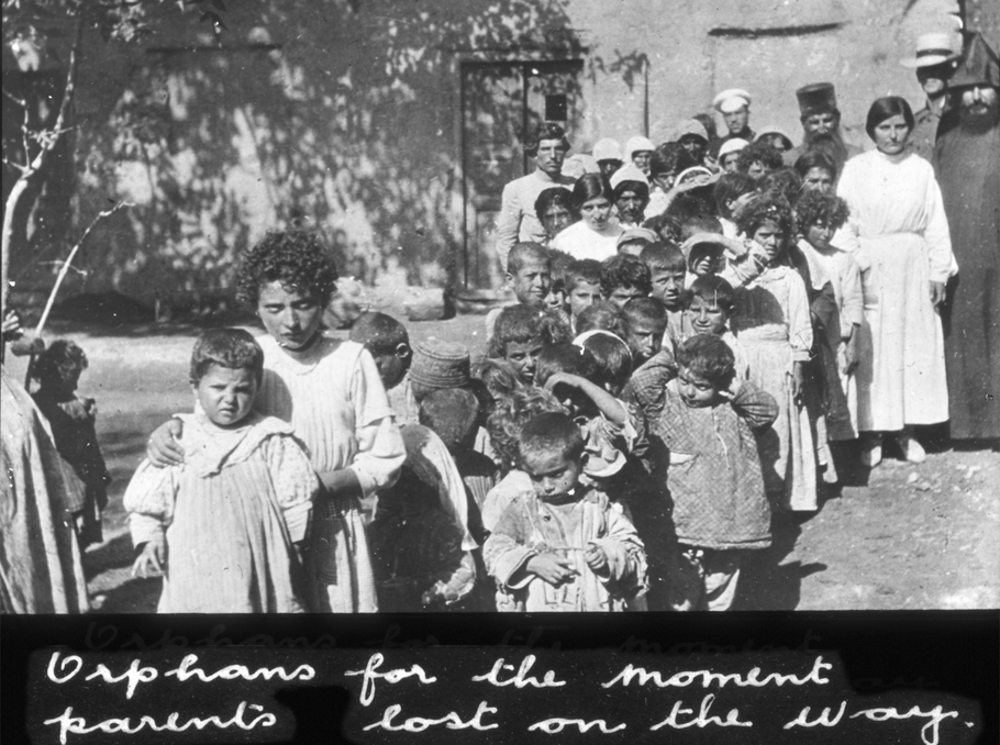 Rev Harcourt took a photo of orphans in Armenia