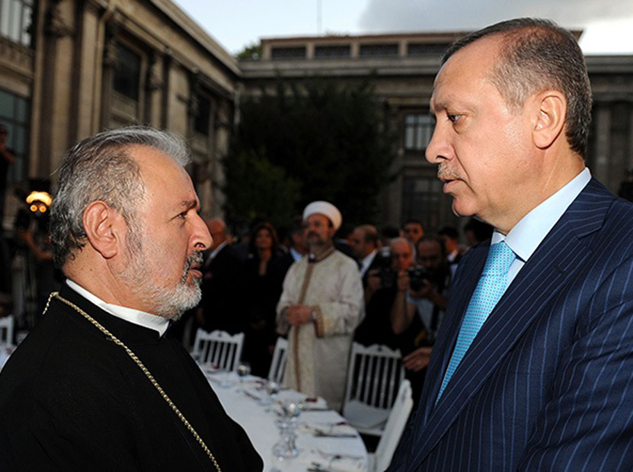 Архиепископ Арам Атешян и Реджеп Тайип Эрдоган
