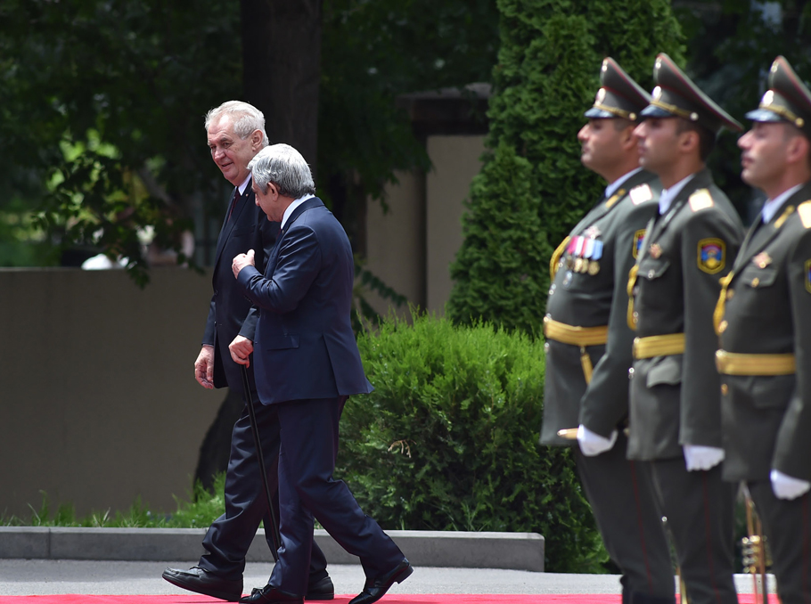 President of the Czech Republic Miloš Zeman and Armenian President Serzh Sargsyan