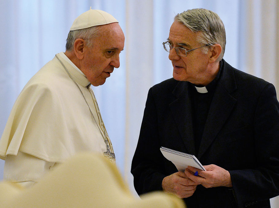 Pope Francis and Federico Lombardi 