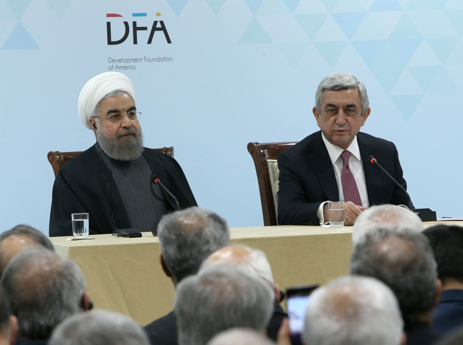 Hassan Rouhani and Serzh Sargsyan