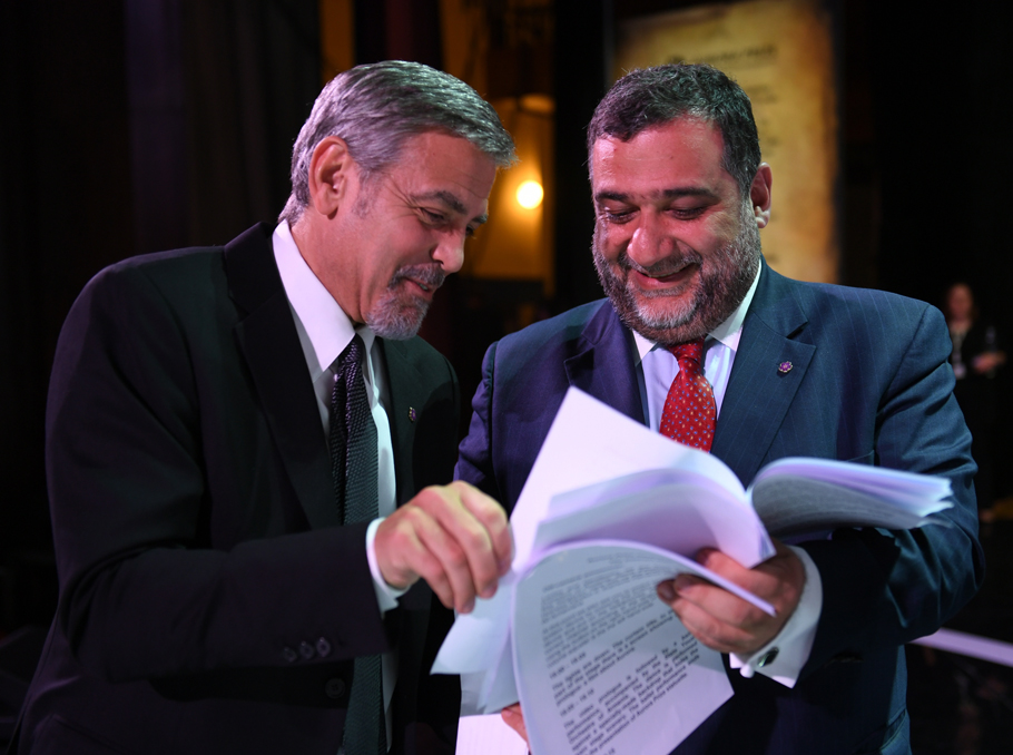 Ruben Vardanyan and George Clooney