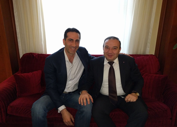 Armen Orujyan and Armenian Science and Education Minister Levon Mkrtchyan