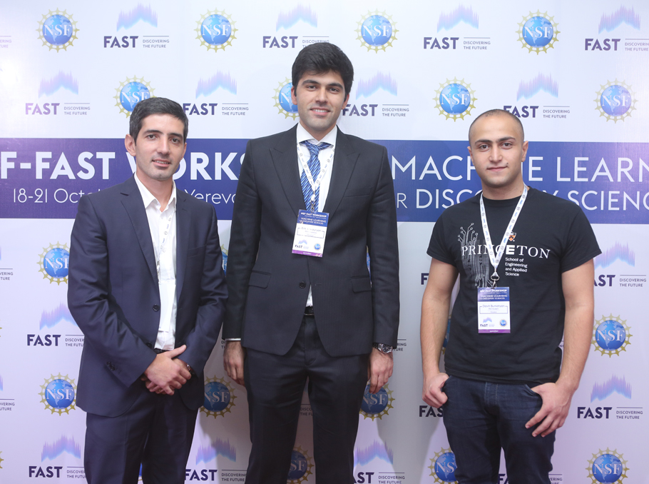 From left to right: Arnak Dalalyan, Erik Aznauryan and Davit Buniatyan 