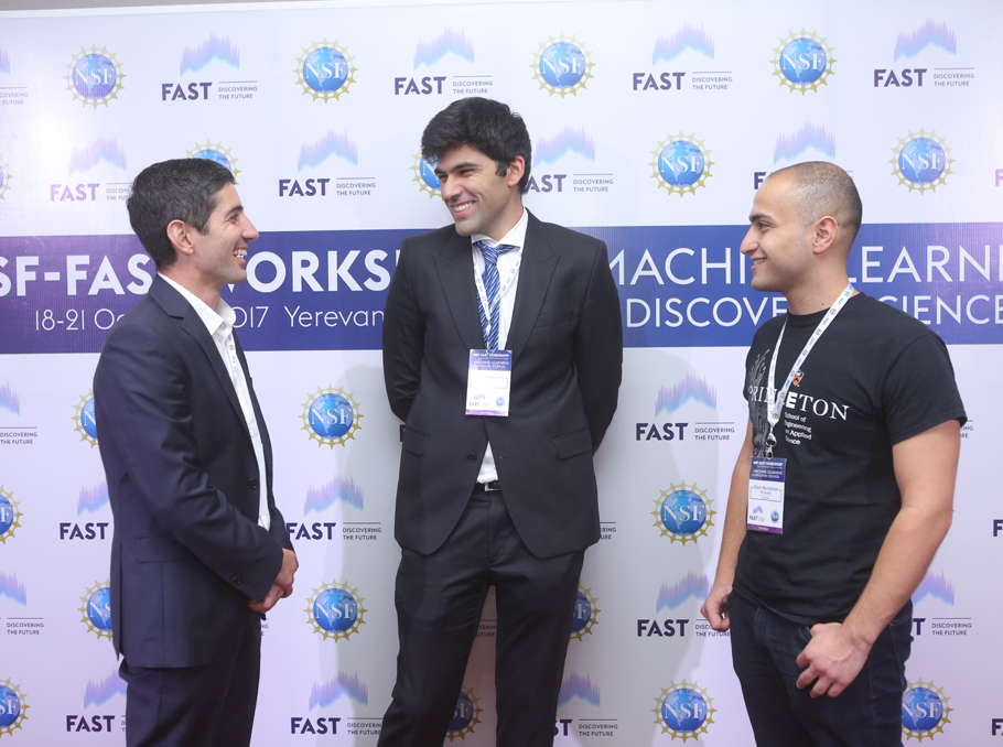 From left to right: Arnak Dalalyan, Erik Aznauryan and Davit Buniatyan 