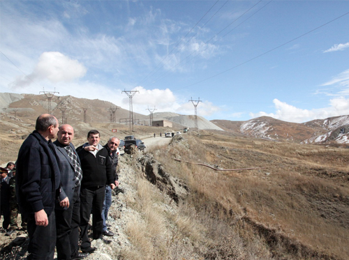 President of the Republic of Artsakh Bako Sahakyan visited the region of Shahumyan