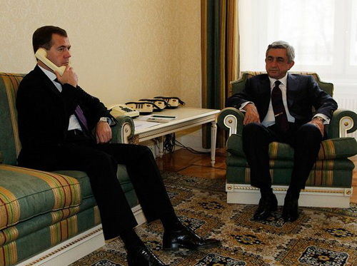 Armenian and Russian Presidents hold a phone talk with Abdullah Gul